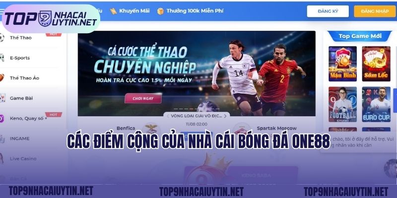 Các điểm cộng của nhà cái bóng đá One88